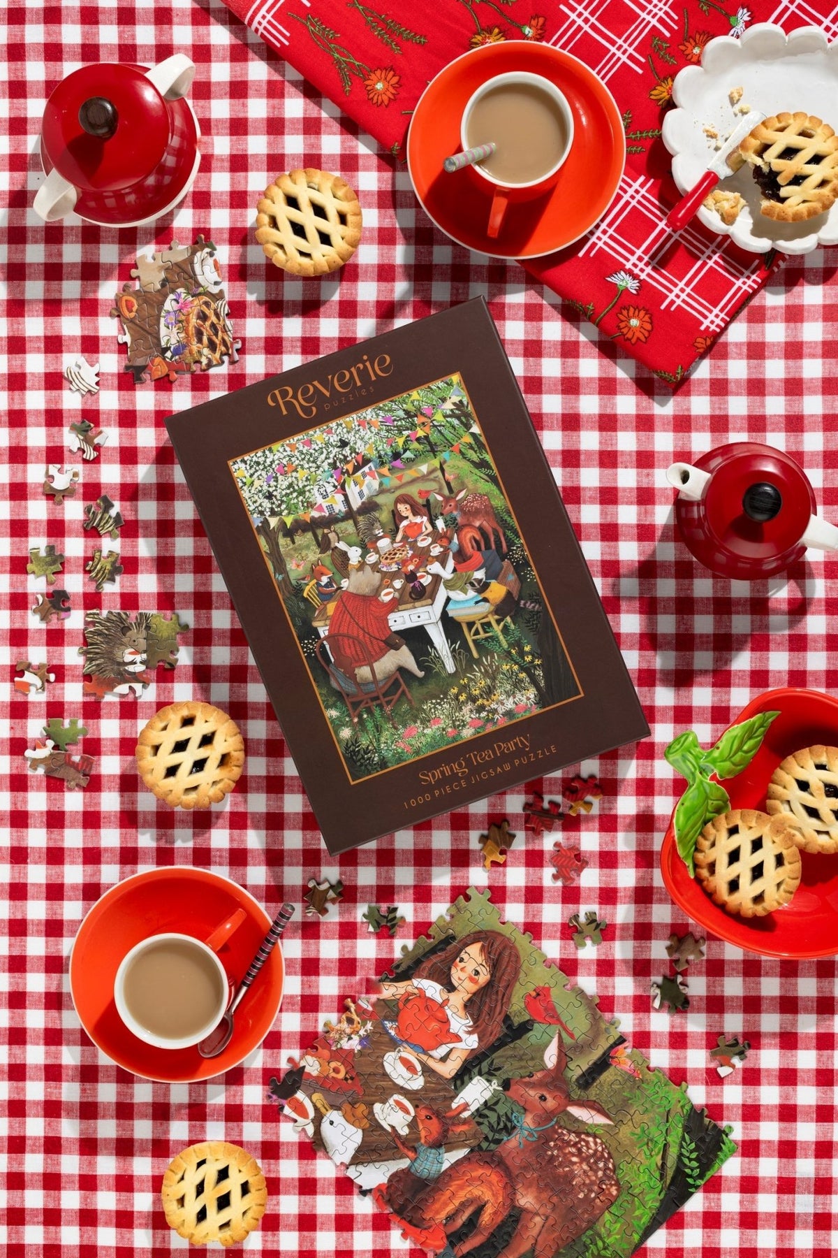 Tavaszi teadélután Reverie 1000 darabos kirakó puzzle (RE-STP1000NS) - puzzlegarden