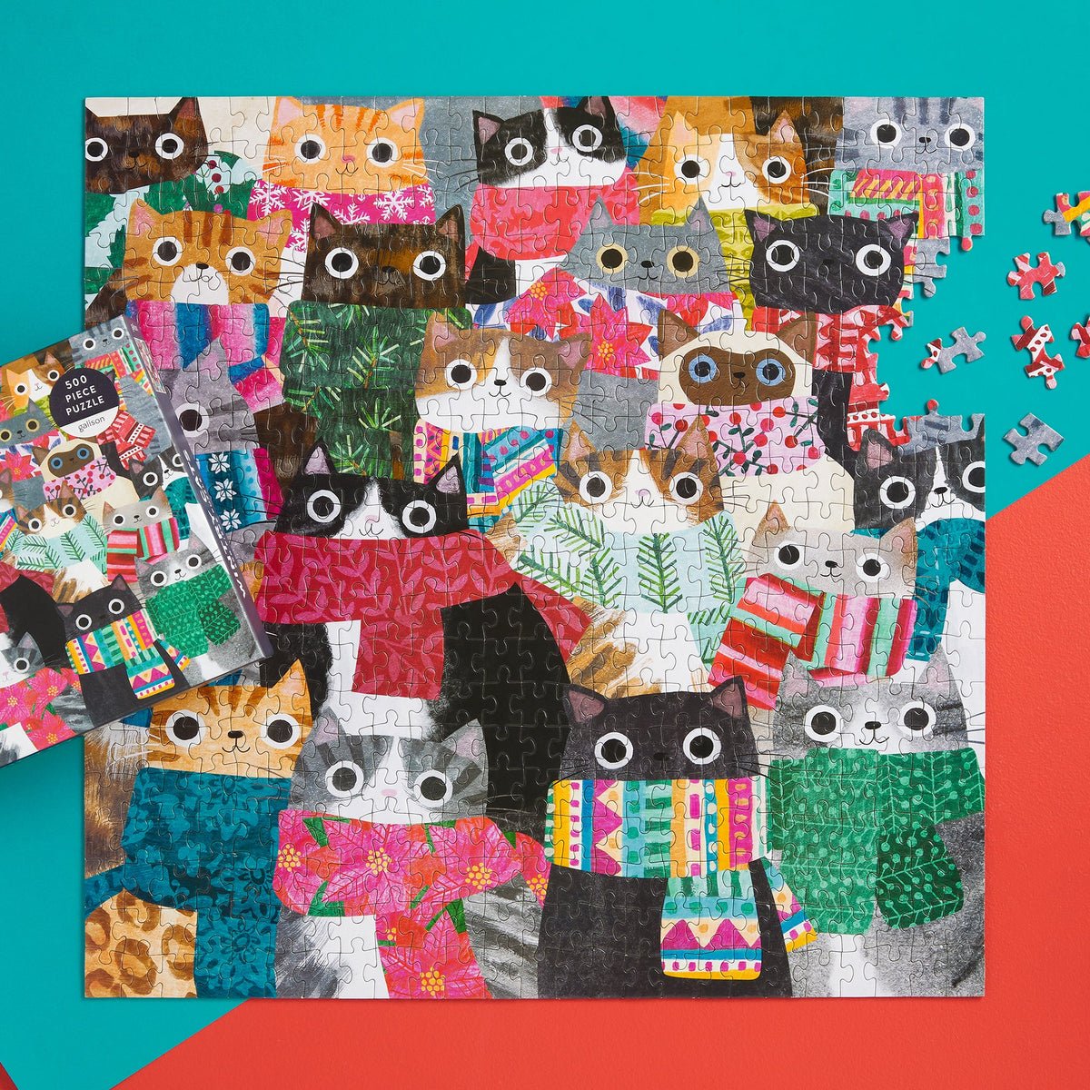 Téli Cicák Galison 500 darabos kirakó puzzle (GA - M021822J) - puzzlegarden