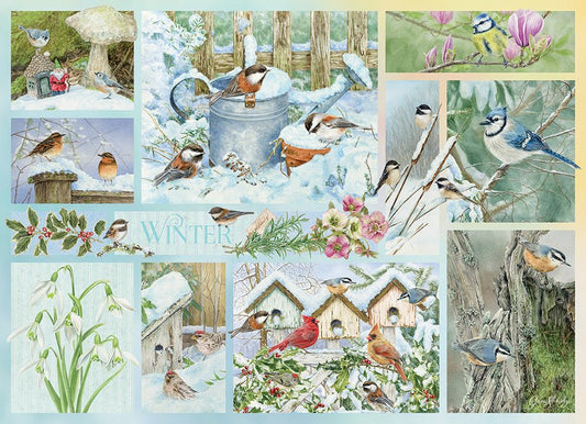 Téli kerti madarak Cobble Hill 500 darabos kirakó puzzle (CH - 45104) - puzzlegarden