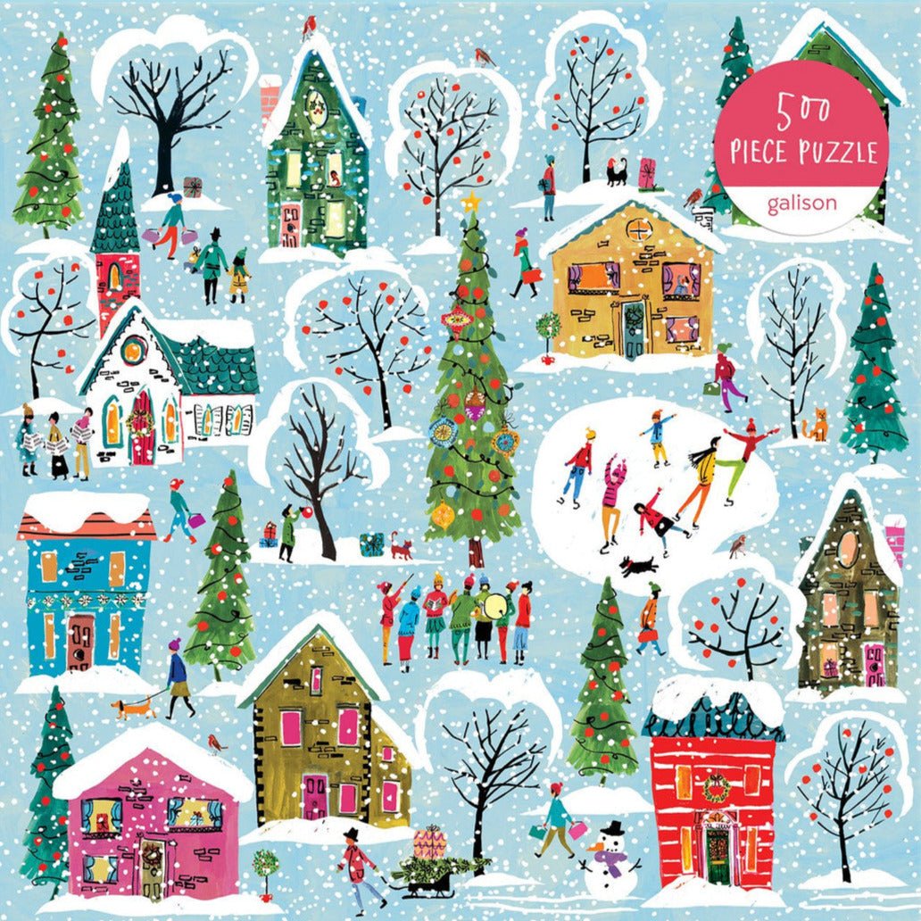 Téli Kisváros Galison 500 darabos kirakó puzzle (GA - M021822L - TT) - puzzlegarden