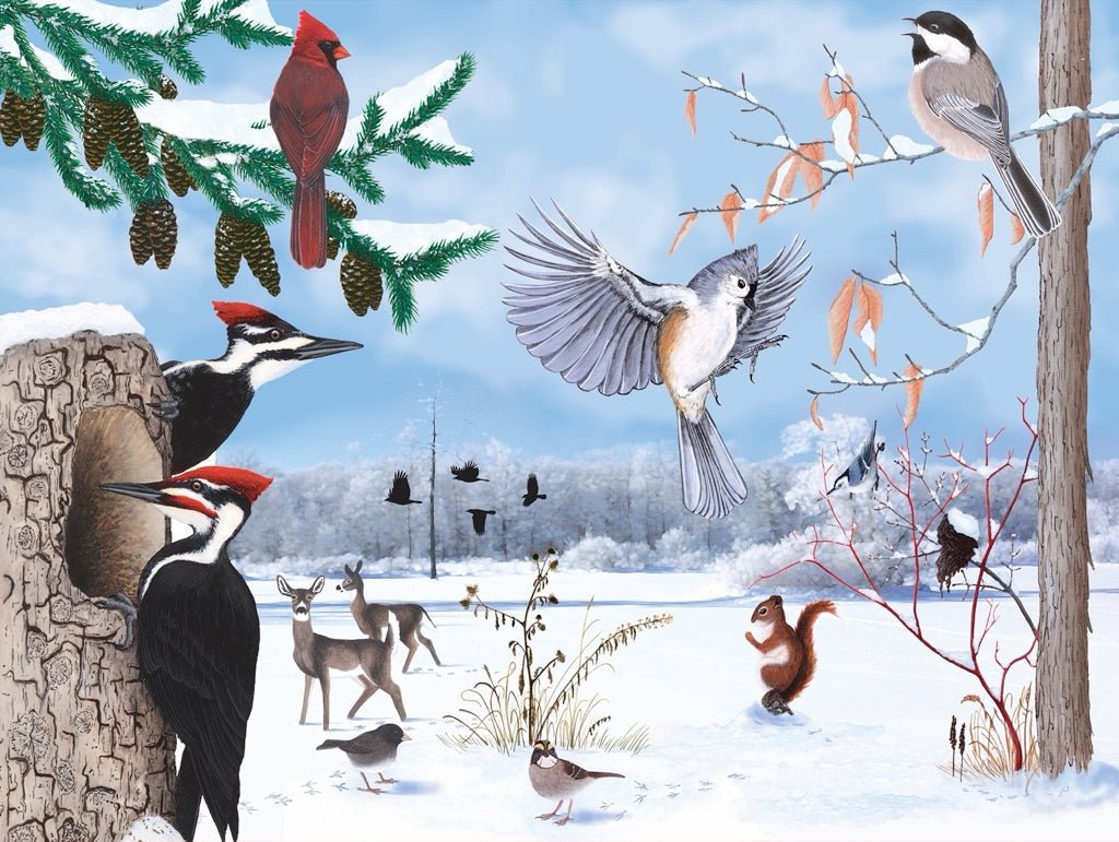 Téli Madarak New York Puzzle Company 1000 darabos kirakó puzzle (NYPC - NPZCB2160) - puzzlegarden
