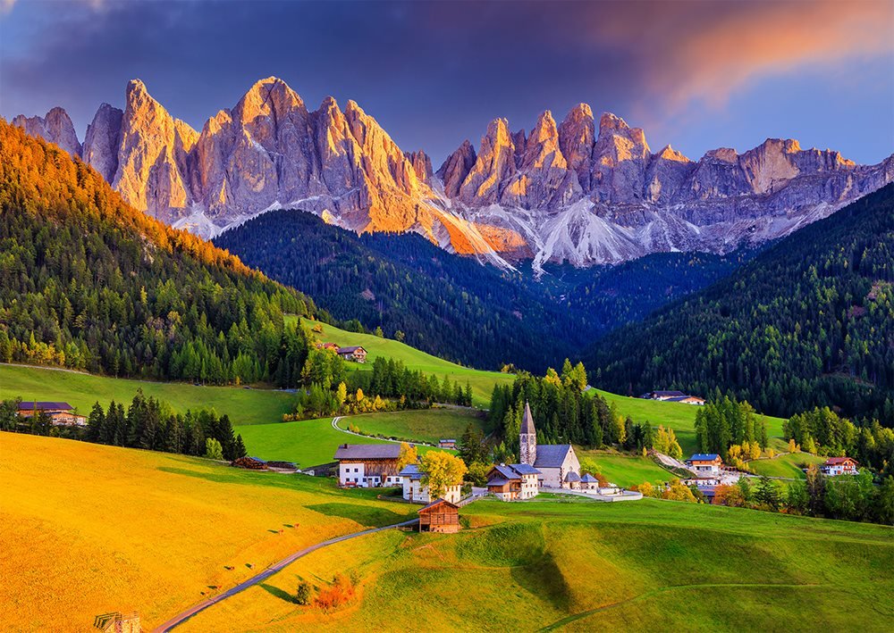 Templom a Dolomitokban Enjoy 1000 darabos kirakó puzzle (EN - 1320) - puzzlegarden