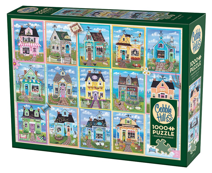 Tengerparti boltok Cobble Hill 1000 darabos kirakó puzzle (CH - 40309) - puzzlegarden