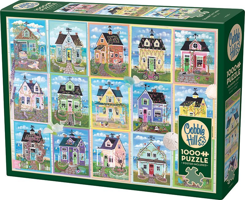 Tengerparti házikók Cobble Hill 1000 darabos kirakó puzzle (CH - 40285) - puzzlegarden