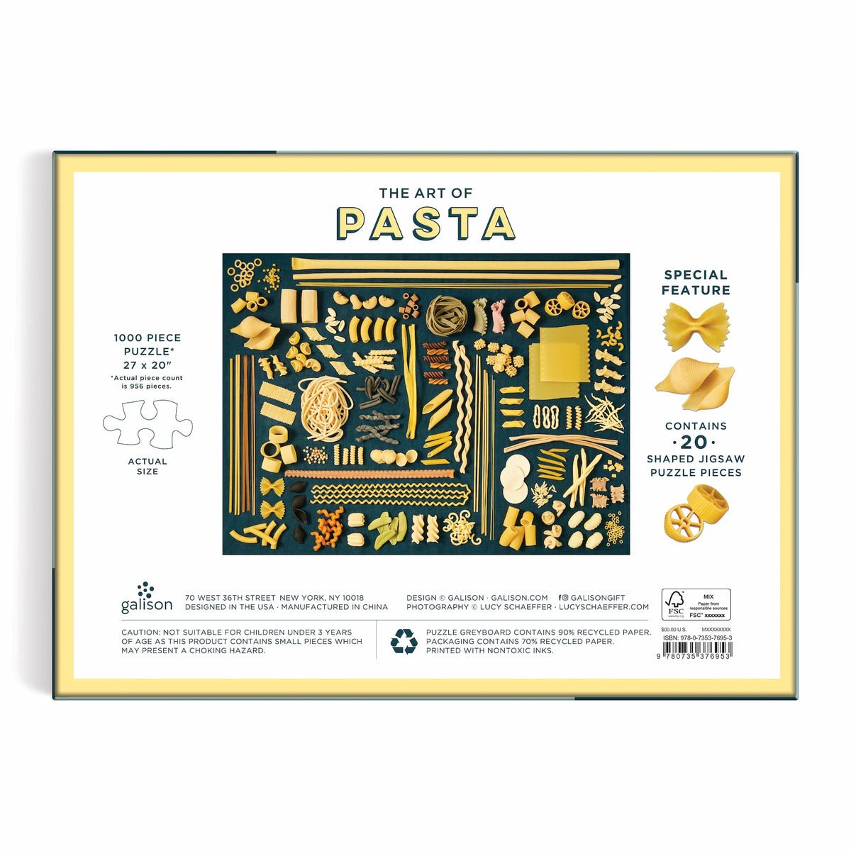 Tésztafajták Galison 1000 darabos kirakó puzzle (GA - 9780735376953) - puzzlegarden