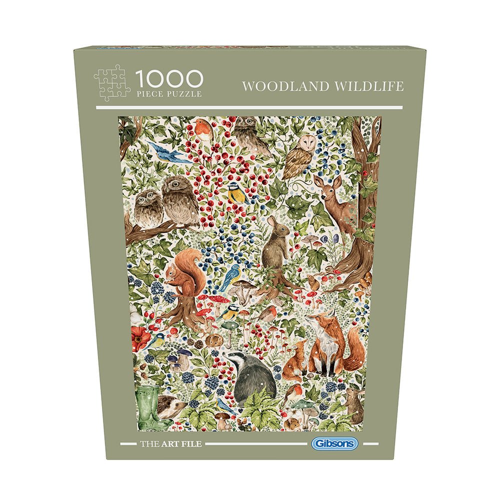 The Art File: Erdei vadon élő állatok Gibsons 1000 darabos kirakó puzzle (G - G7217) - puzzlegarden