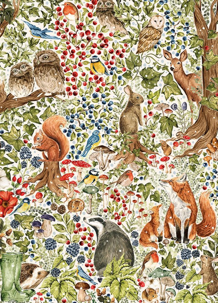 The Art File: Erdei vadon élő állatok Gibsons 1000 darabos kirakó puzzle (G - G7217) - puzzlegarden