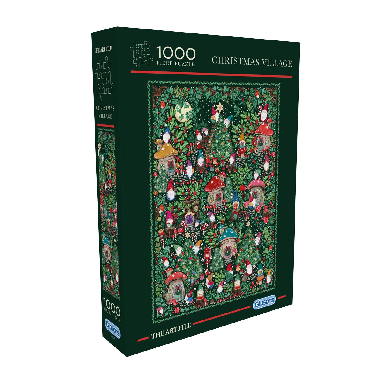 The Art File – Karácsonyi falu Gibsons 1000 darabos kirakó puzzle (G - G7221) - puzzlegarden