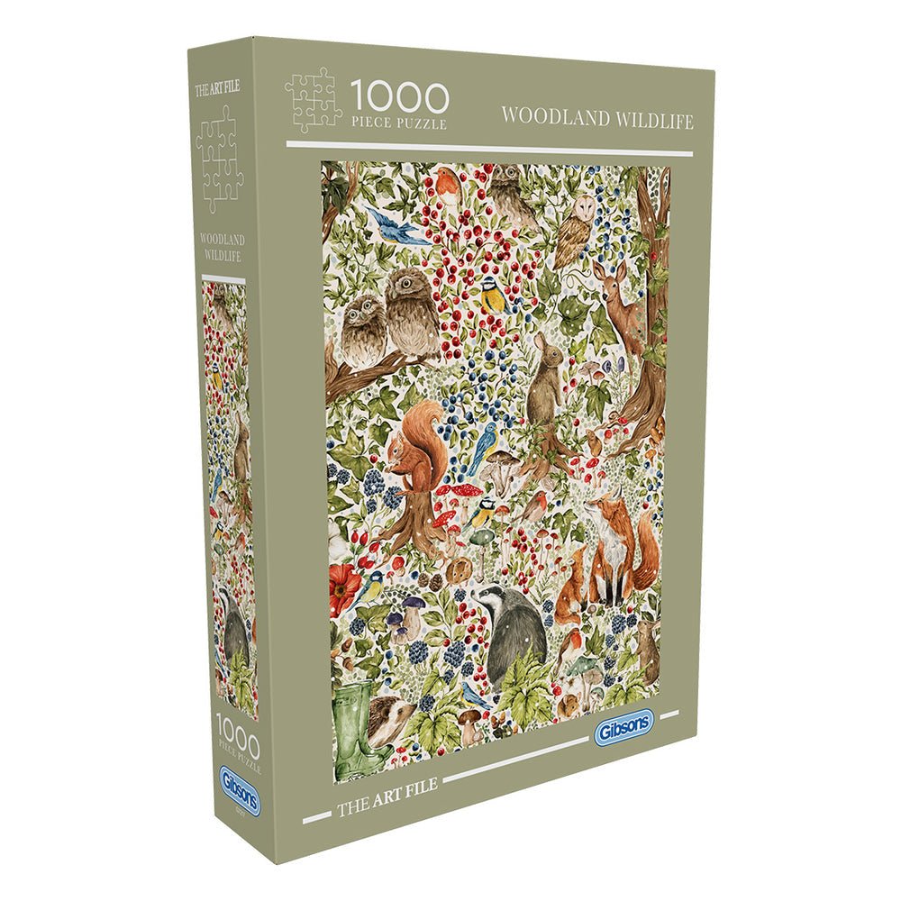 The Art File: Erdei vadon élő állatok Gibsons 1000 darabos kirakó puzzle (G - G7217) - puzzlegarden