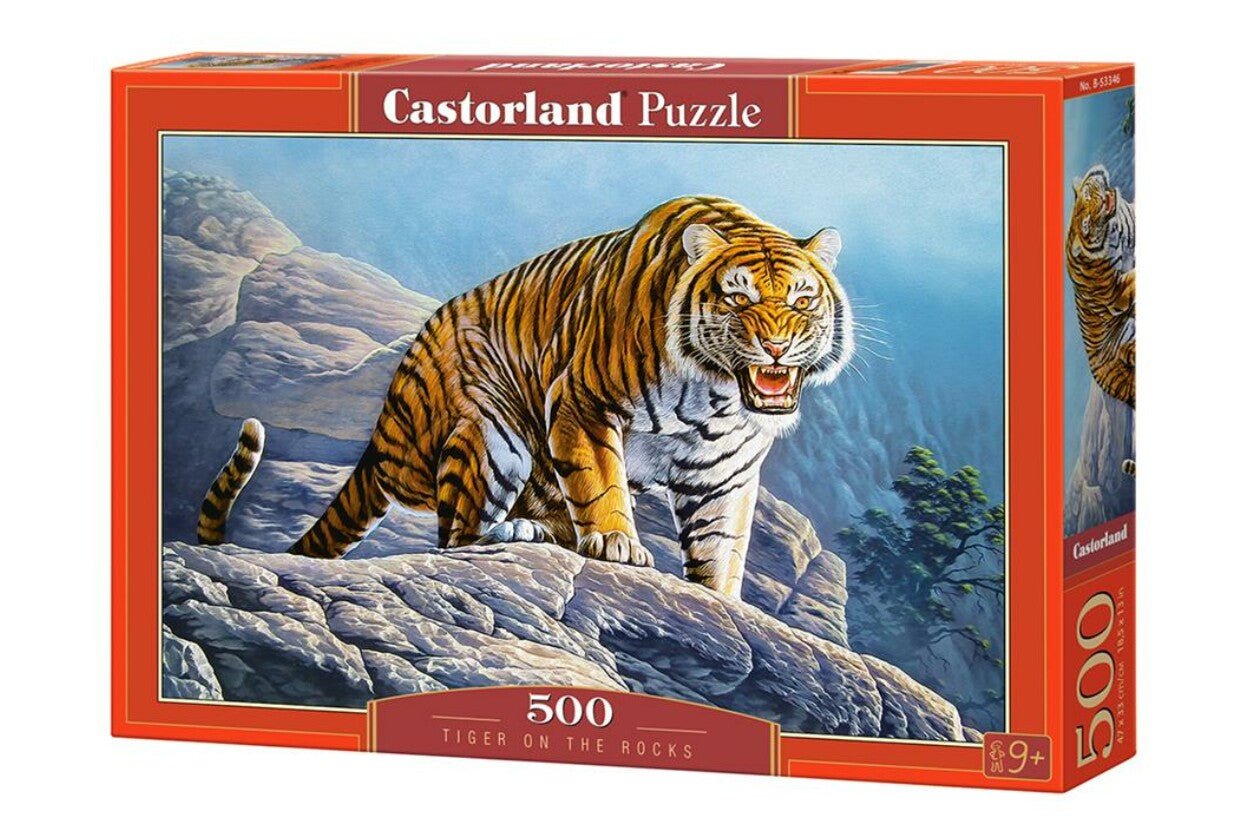 Tigris a sziklán Castorland 500 darabos kirakó puzzle (C - B - 53346) - puzzlegarden