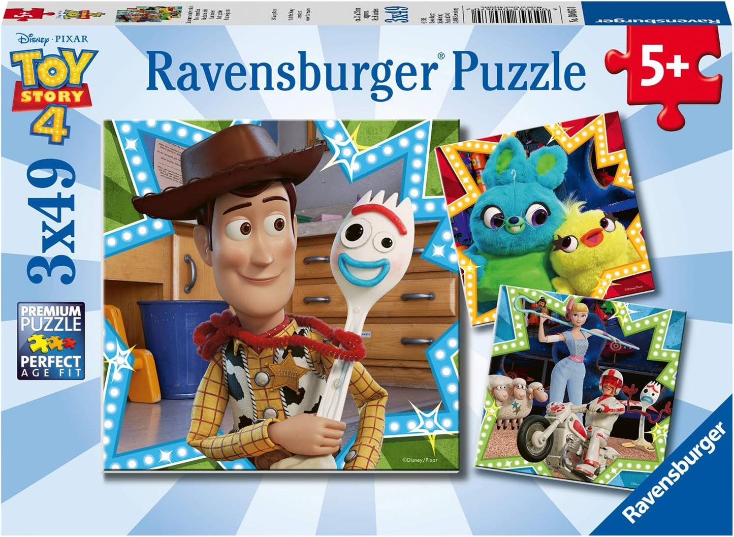 Toy Story 4 - 3x49 Ravensburger 49 darabos kirakó puzzle (RA - 08067) - puzzlegarden