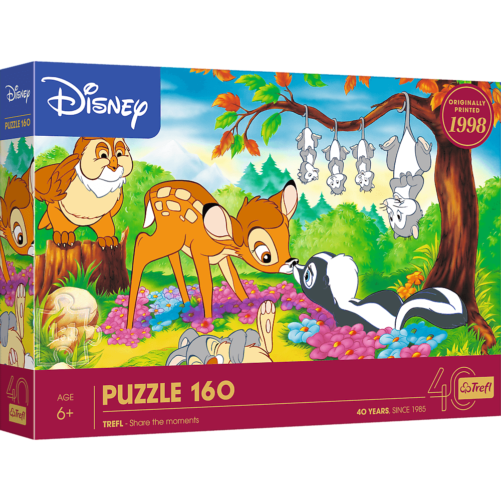 Trefl 40 Éves Jubileum – Bambi és erdei barátai Trefl 160 darabos kirakó puzzle (TR - 40054) - puzzlegarden