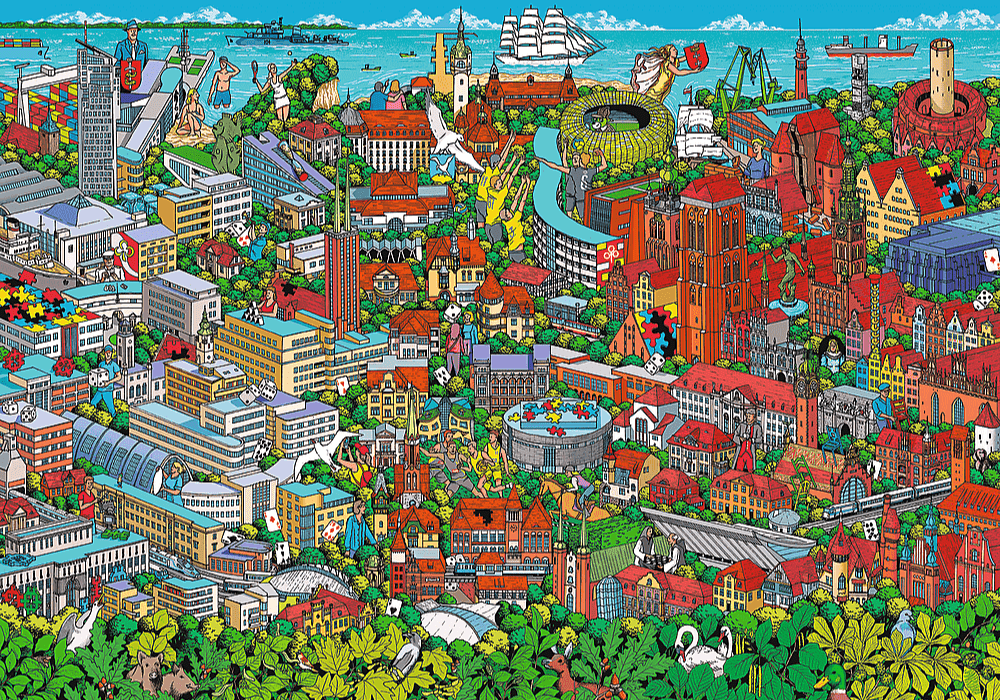 Trefl 40 Éves Jubileum - Háromváros Trefl 1000 darabos kirakó puzzle (TR - 10924) - puzzlegarden