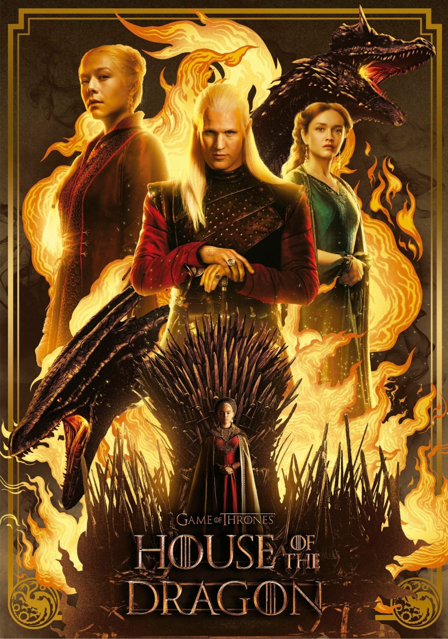 Trónok Harca - A Sárkányok Háza - A Zöldek és Feketék Educa 1000 darabos kirakó puzzle (ED - 19574) - puzzlegarden