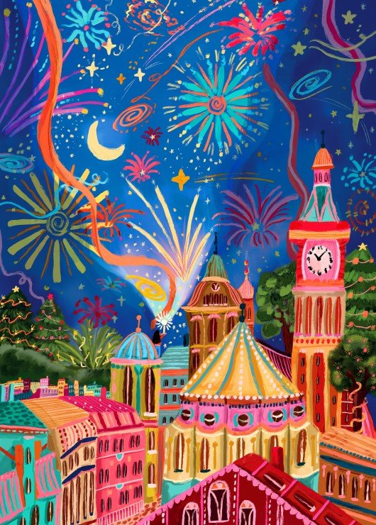 Tűzijáték varázslat Pieces & Peace 500 darabos kirakó puzzle (PaP - 0144) - puzzlegarden