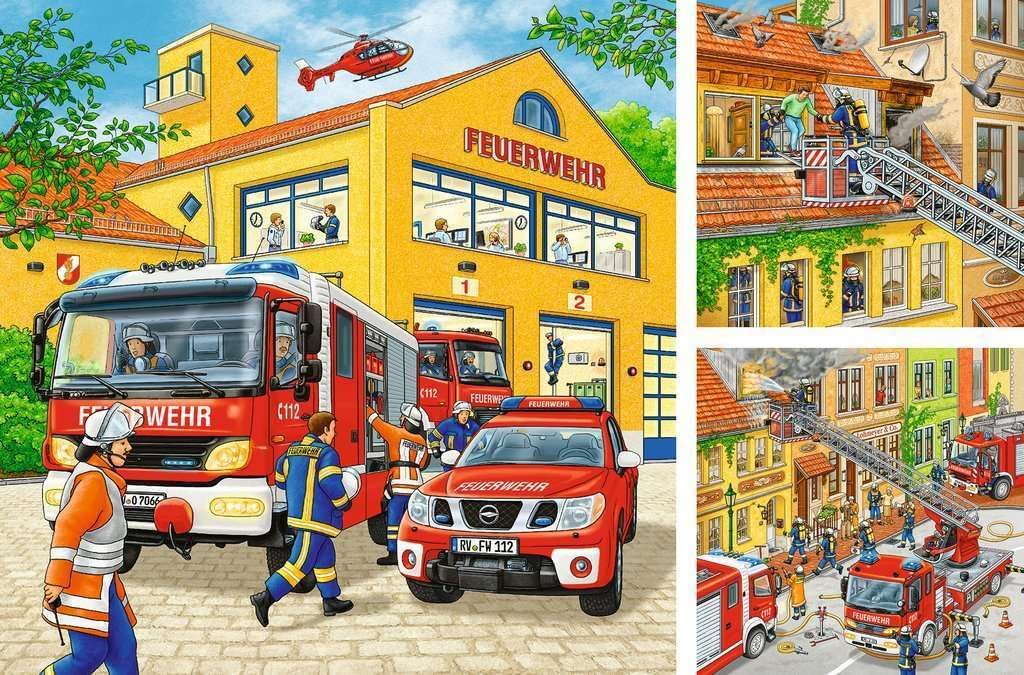 Tűzoltók Akcióban - 3x49 Ravensburger 49 darabos kirakó puzzle (RA - 09401) - puzzlegarden