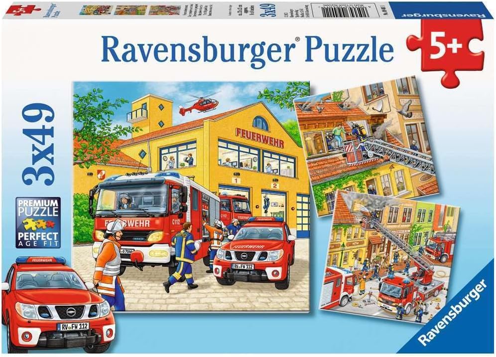 Tűzoltók Akcióban - 3x49 Ravensburger 49 darabos kirakó puzzle (RA - 09401) - puzzlegarden