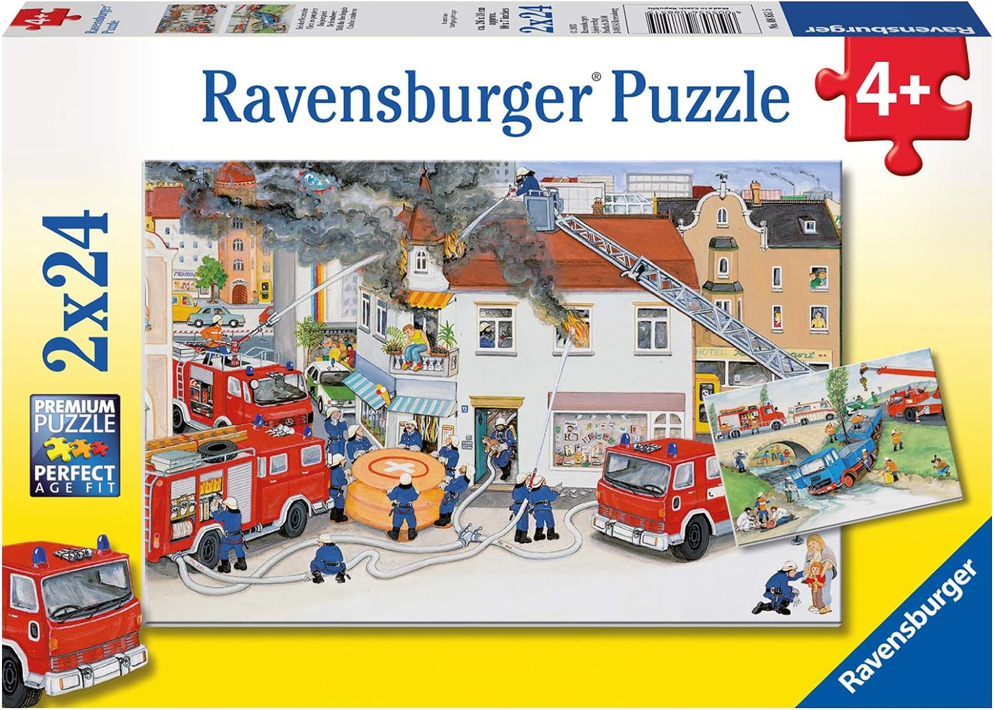 Tűzoltók egy napja - 2x24 Ravensburger 24 darabos kirakó puzzle (RA - 08851) - puzzlegarden