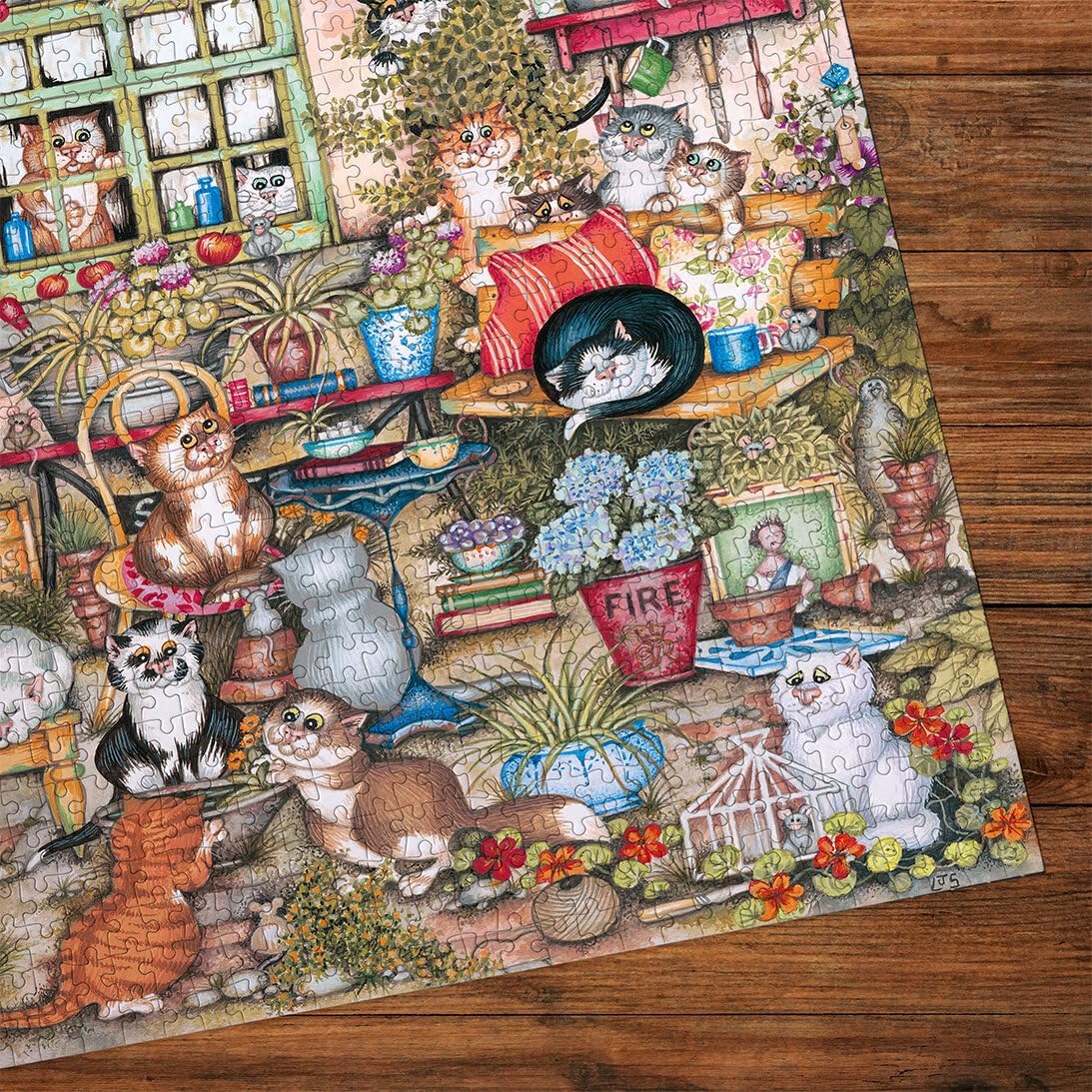 Udvari cicák Gibsons 1000 darabos kirakó puzzle (G - G6428) - puzzlegarden