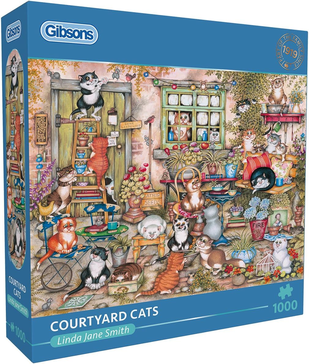 Udvari cicák Gibsons 1000 darabos kirakó puzzle (G - G6428) - puzzlegarden