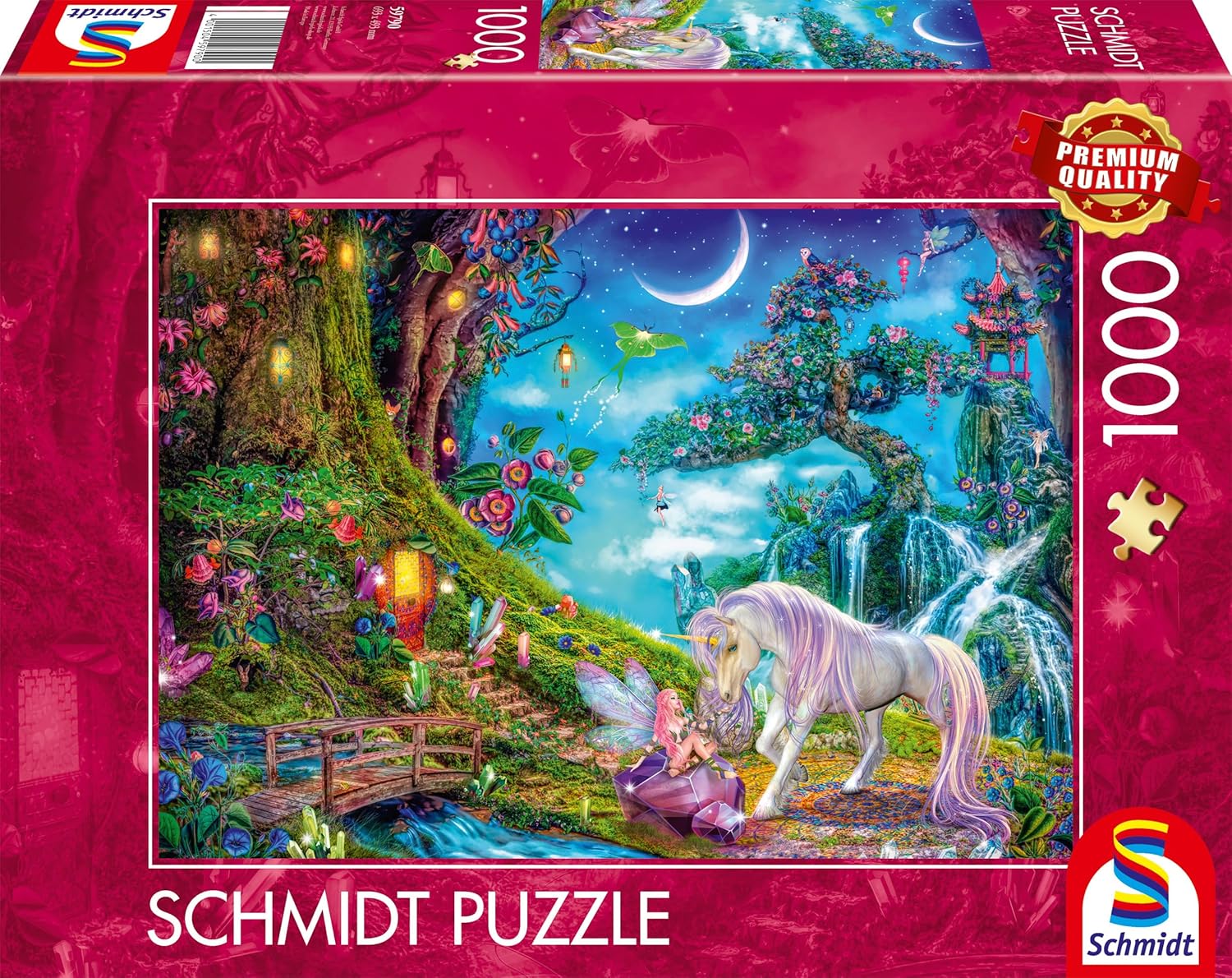 Unikornis és Tündér az égig érő fák között Schmidt Spiele 1000 darabos kirakó puzzle (SCH - 59790) - puzzlegarden