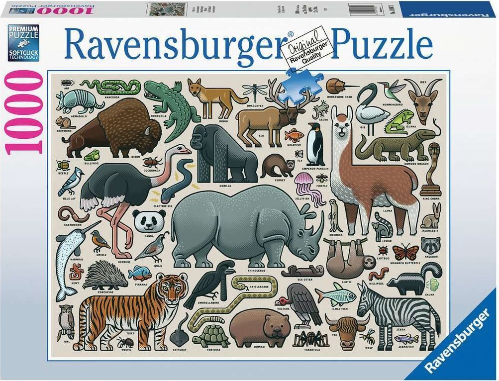 Vadállatok Ravensburger 1000 darabos kirakó puzzle (RA - 16807) - puzzlegarden