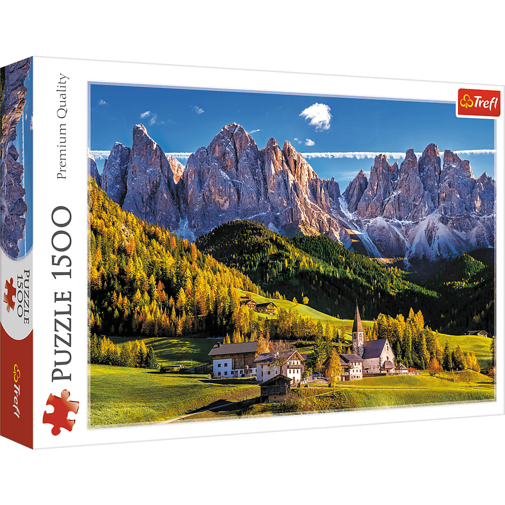 Val di Funes-völgy, Dolomitok, Olaszország Trefl 1500 darabos kirakó puzzle (TR-26163) - puzzlegarden