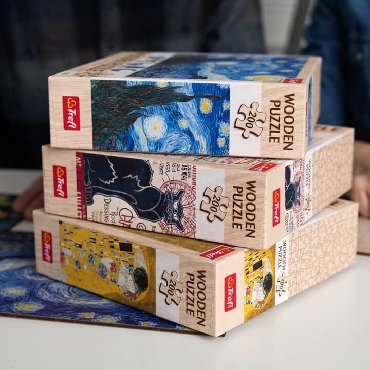 Van Gogh - Csillagos Éj - FA Kirakó! Trefl Wood Craft 200 darabos kirakó puzzle (TR - 20248) - puzzlegarden