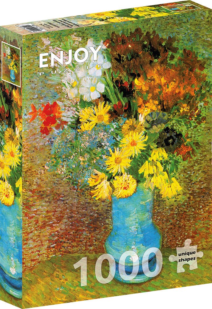 Van Gogh - Váza margarétákkal és szellőrózsákkal Enjoy 1000 darabos kirakó puzzle (EN - 1158) - puzzlegarden
