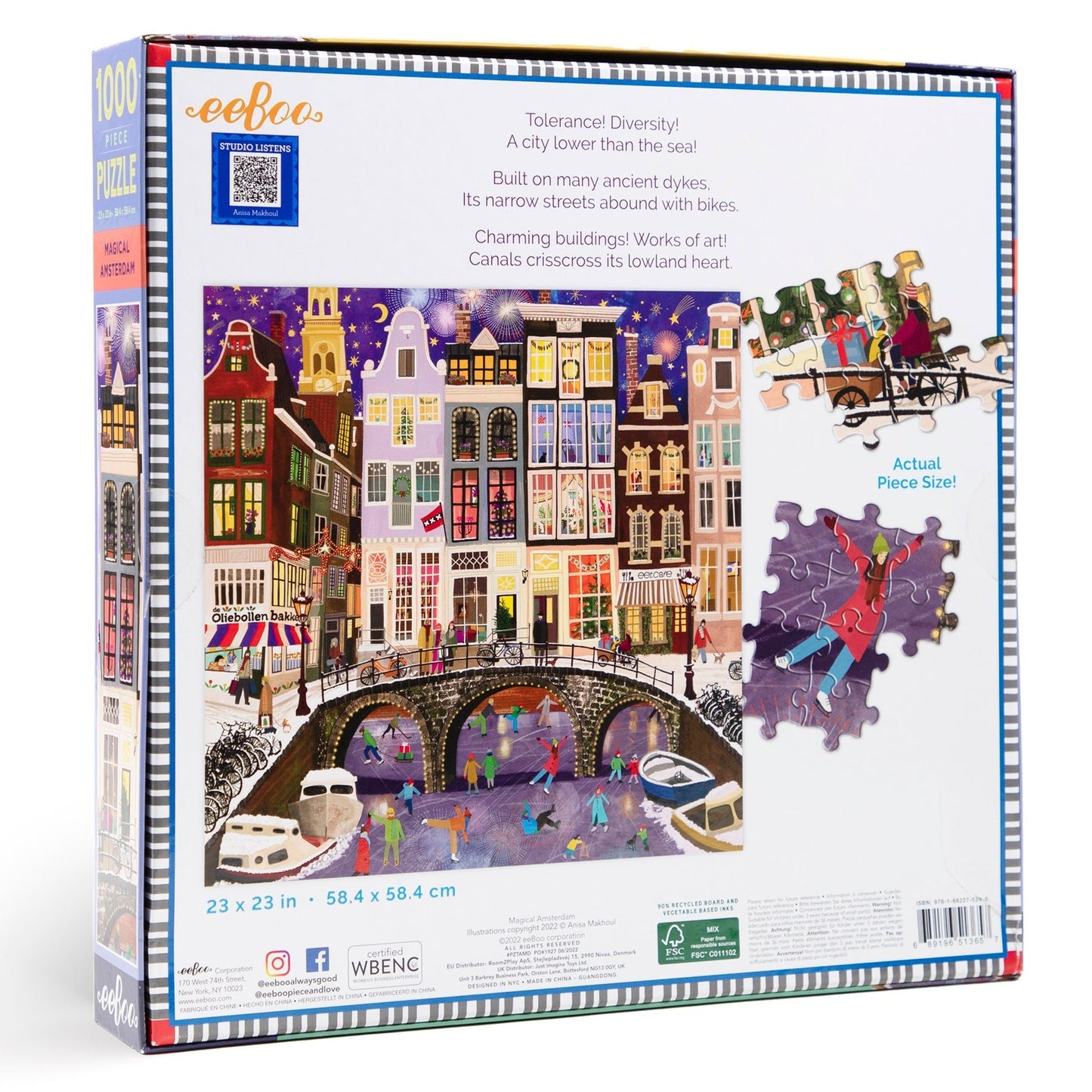 Varázslatos Amszterdam Eeboo 1000 darabos kirakó puzzle (EB - PZTAMD) - puzzlegarden