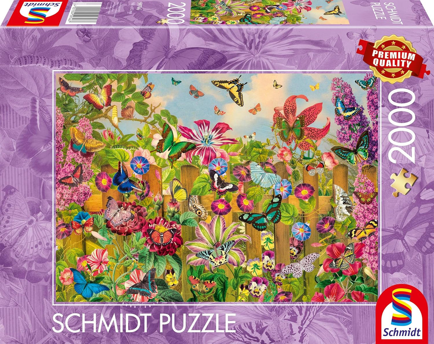 Varázslatos pillangókert Schmidt Spiele 2000 darabos kirakó puzzle (SCH - 59746) - puzzlegarden