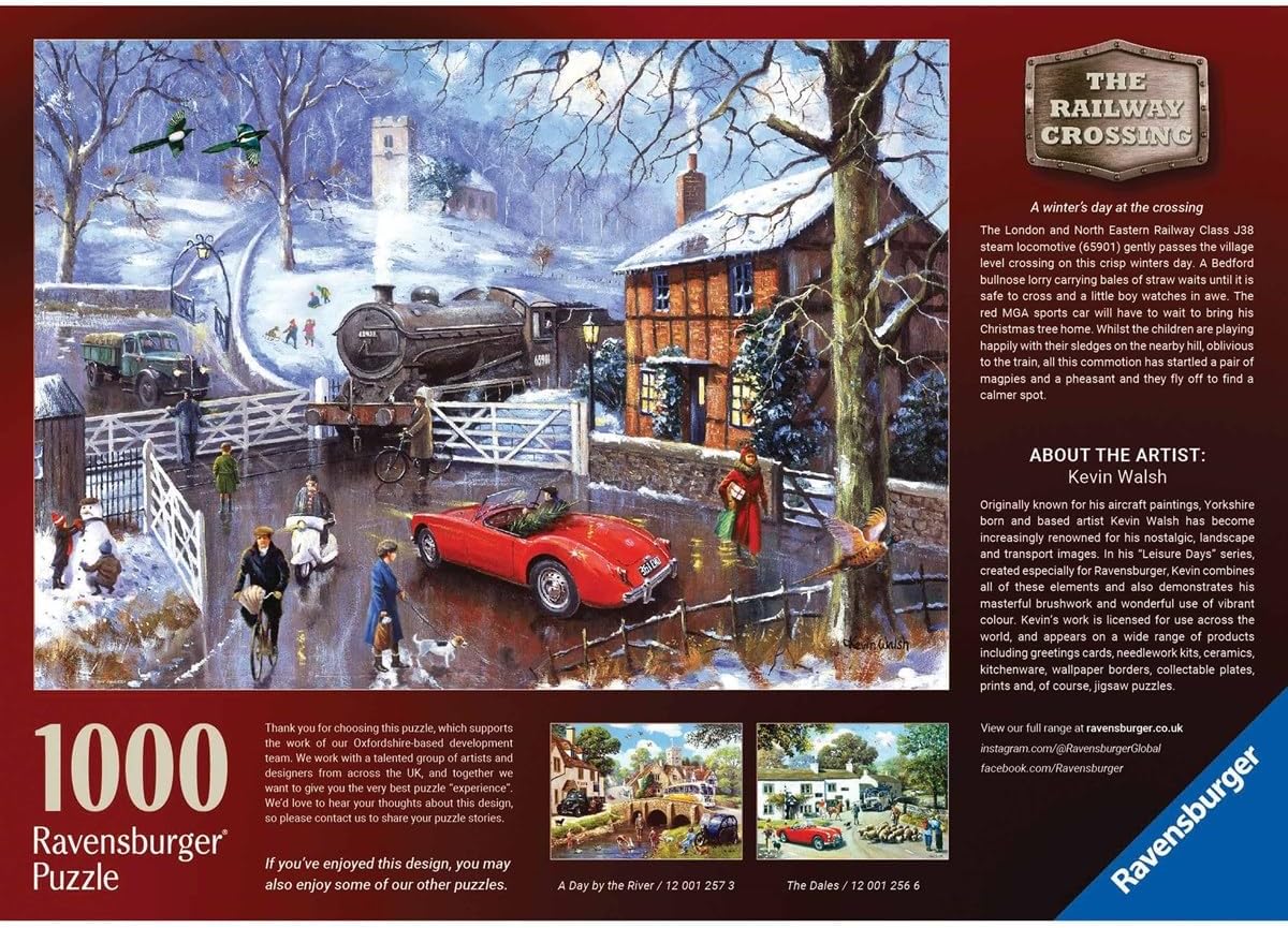 Vasúti átjáró Ravensburger 1000 darabos kirakó puzzle (RA - 12001270 4005555012702) - puzzlegarden