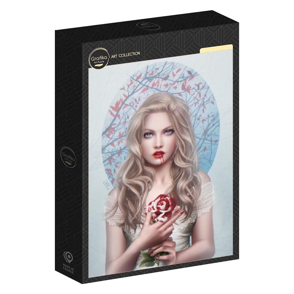 Vérvörös rózsa Grafika 1000 darabos kirakó puzzle (GR - F - 32433) - puzzlegarden