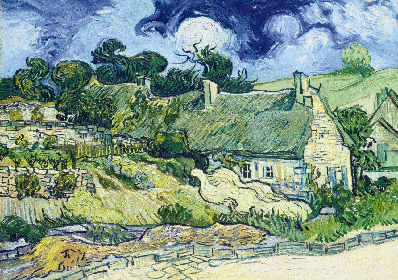 Vincent Van Gogh - Nádfedeles házak Cordeville - ben Bluebird 1000 darabos kirakó puzzle (BB - P - 60113) - puzzlegarden
