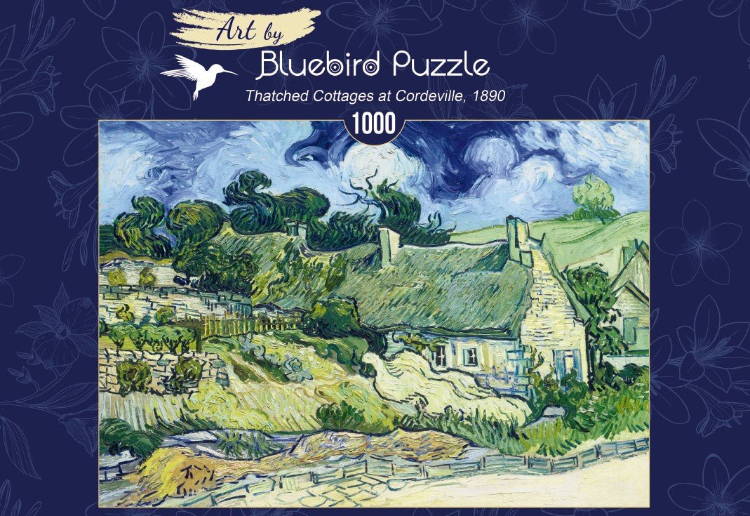 Vincent Van Gogh - Nádfedeles házak Cordeville - ben Bluebird 1000 darabos kirakó puzzle (BB - P - 60113) - puzzlegarden