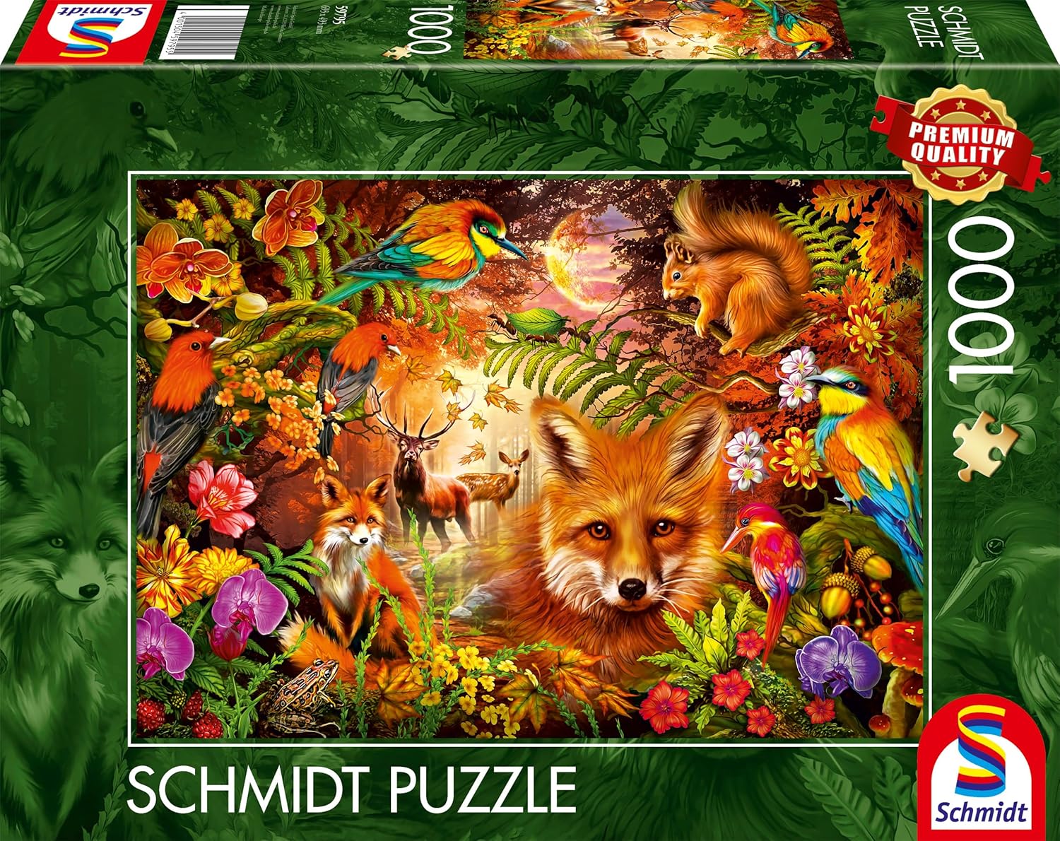 Virágok, bunda és tollak Schmidt Spiele 1000 darabos kirakó puzzle (SCH - 59795) - puzzlegarden