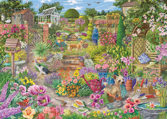 Virágzó kert Gibsons 1000 darabos kirakó puzzle (G - G6368) - puzzlegarden