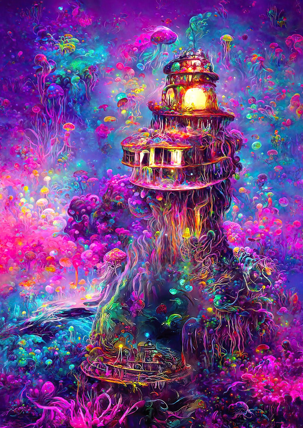 Víz alatti világítótorony Enjoy 1000 darabos kirakó puzzle (EN - 2216) - puzzlegarden