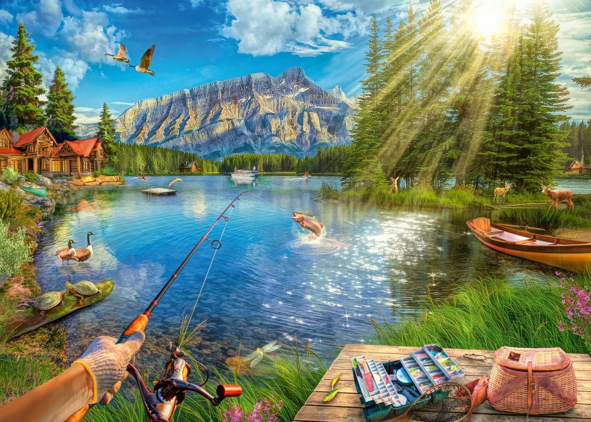 Wanderlust - Horgászás a Tónál Ravensburger 1000 darabos kirakó puzzle (RA - 12000877) - puzzlegarden