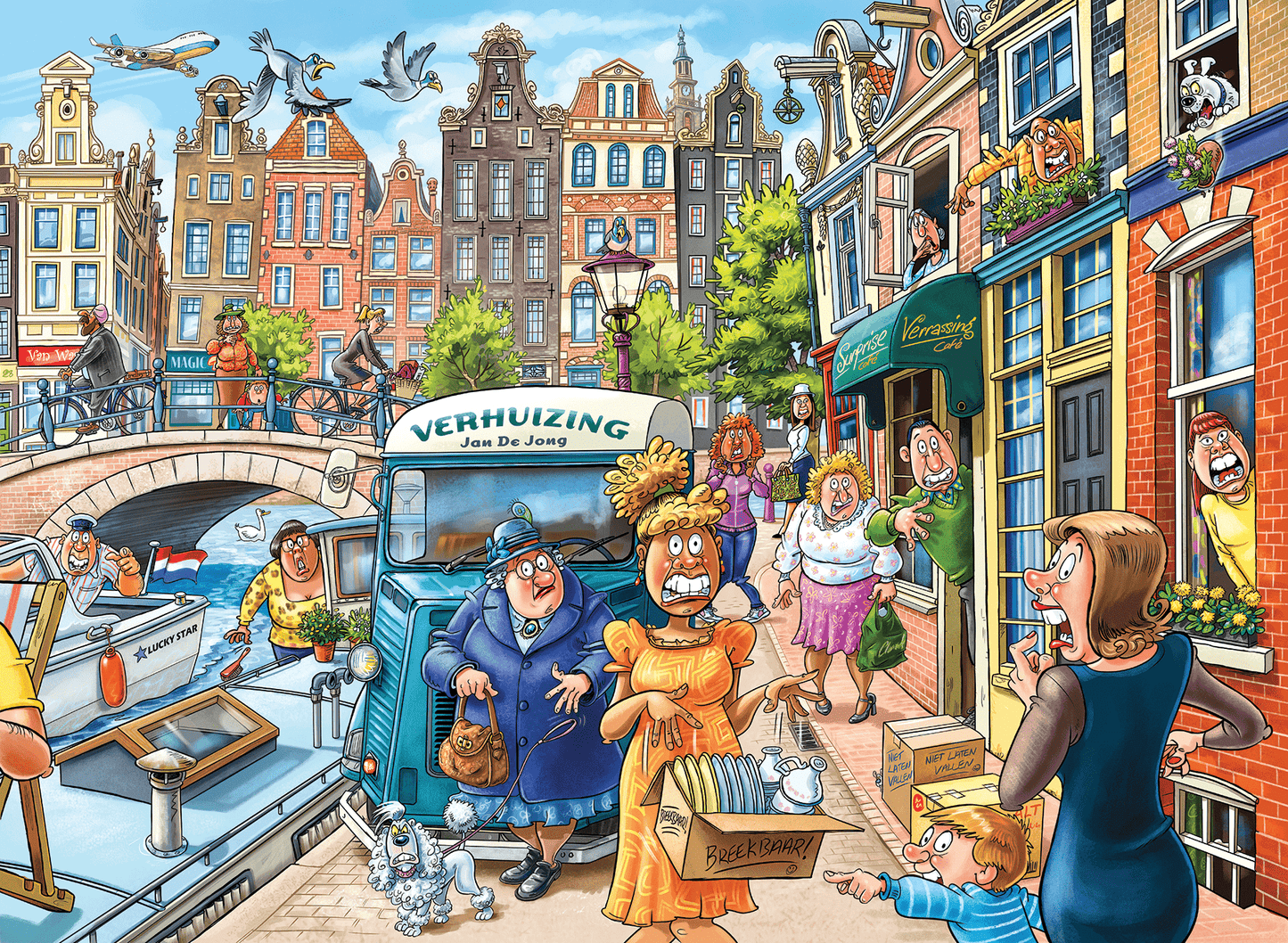 Wasgij Original 45 – Költözési káosz! Jumbo 1000 darabos kirakó puzzle (JU - 1110100588) - puzzlegarden