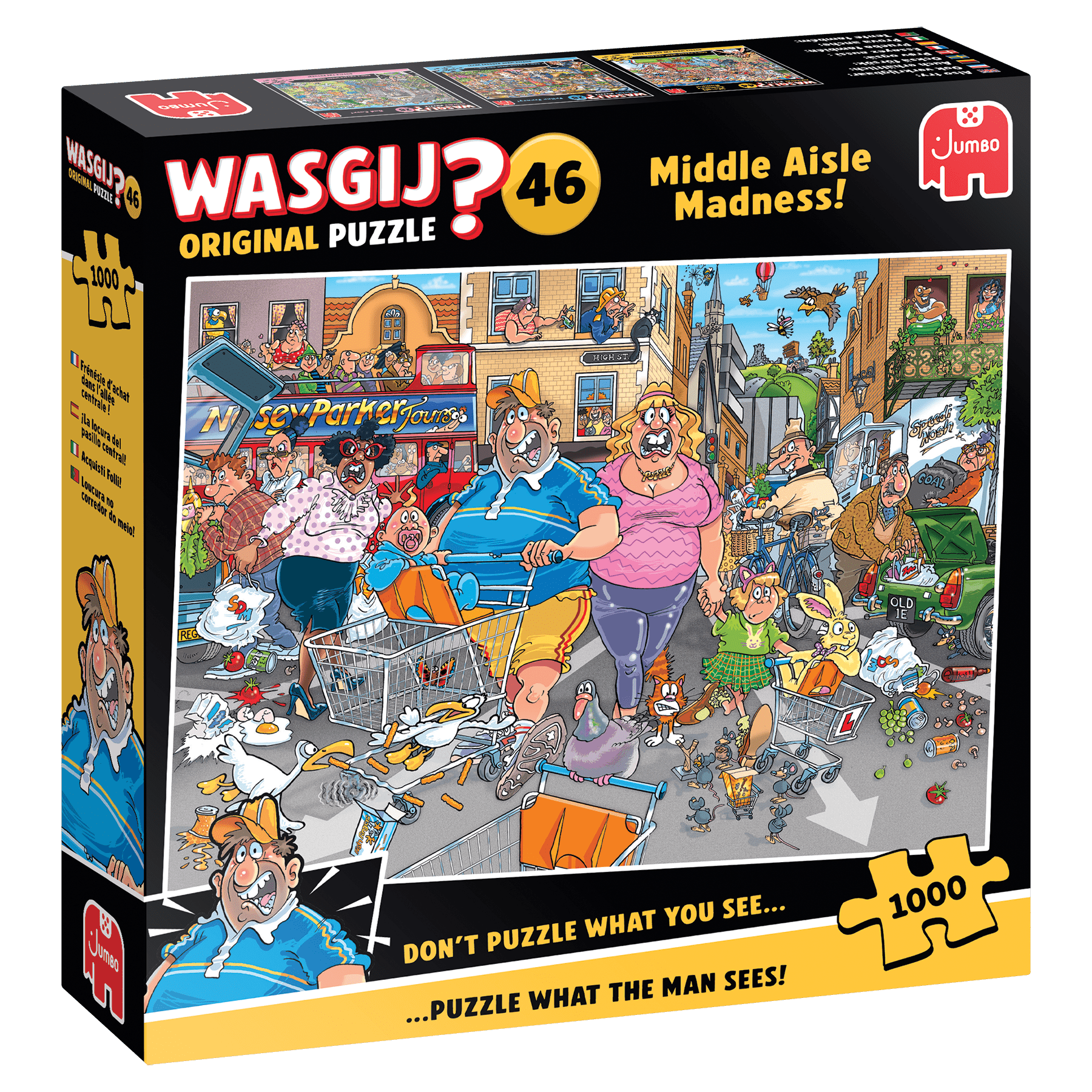 Wasgij Original 46 – Káosz a középső sorban! Jumbo 1000 darabos kirakó puzzle (JU - 1110100505) - puzzlegarden