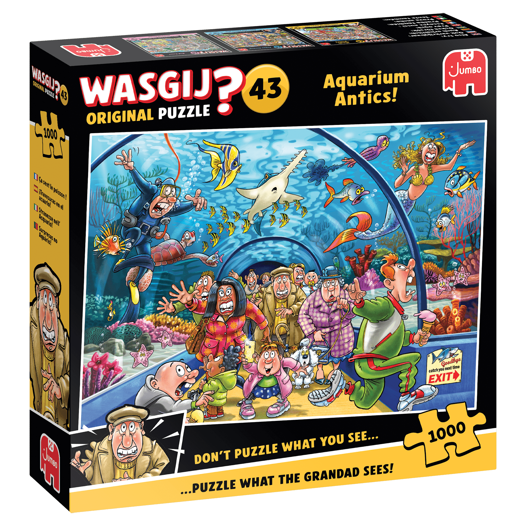 Wasgij? - Original Puzzle Nr. 43 - Akváriumi mókák! Jumbo 1000 darabos kirakó puzzle (JU - 1110100585) - puzzlegarden