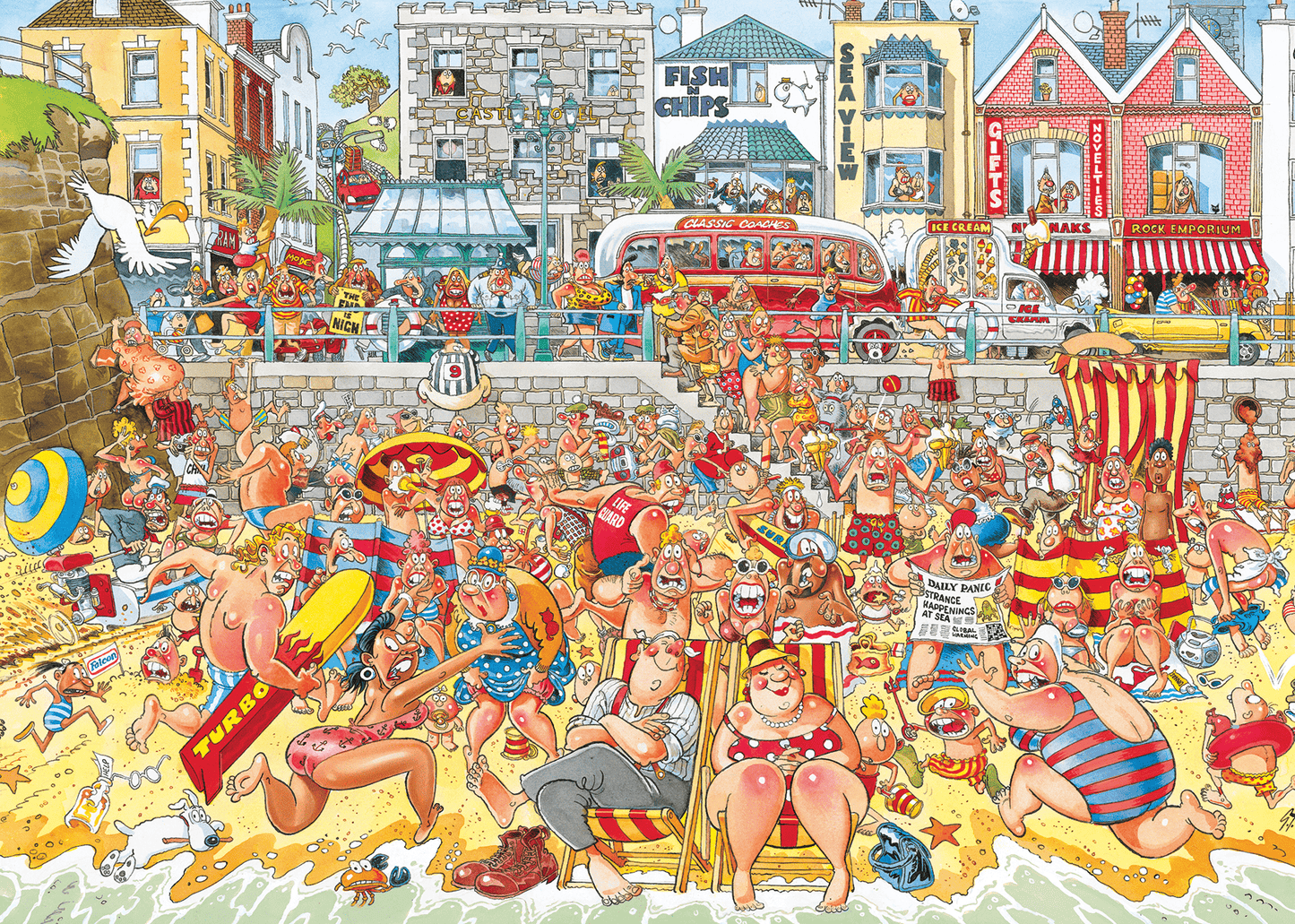 Wasgij Retro Original 8 – Árad a víz! Jumbo 1000 darabos kirakó puzzle (JU - 1110100579) - puzzlegarden