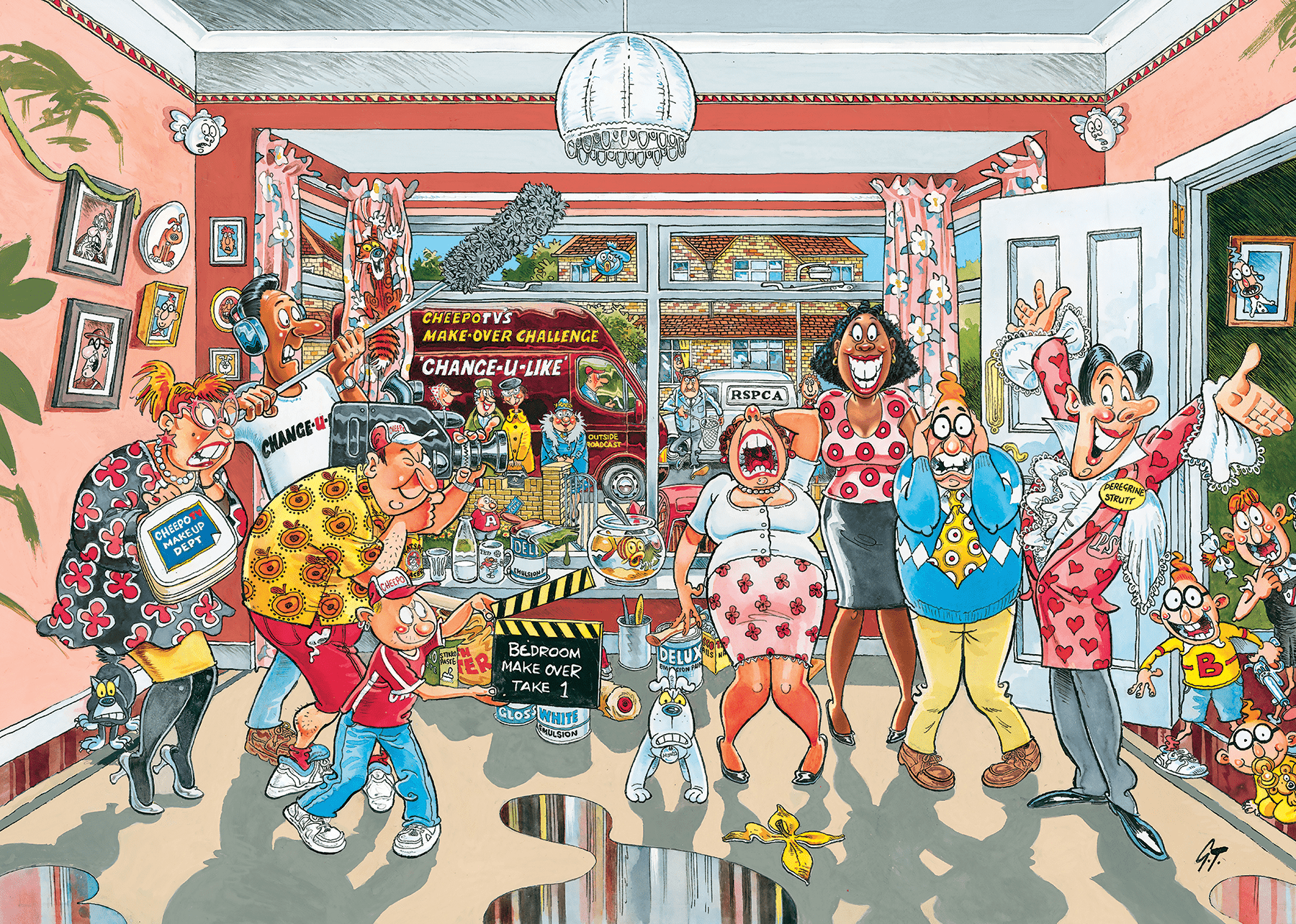 Wasgij Retro Original 9 – Lakásfelújítás! Jumbo 1000 darabos kirakó puzzle (JU - 1110100502) - puzzlegarden