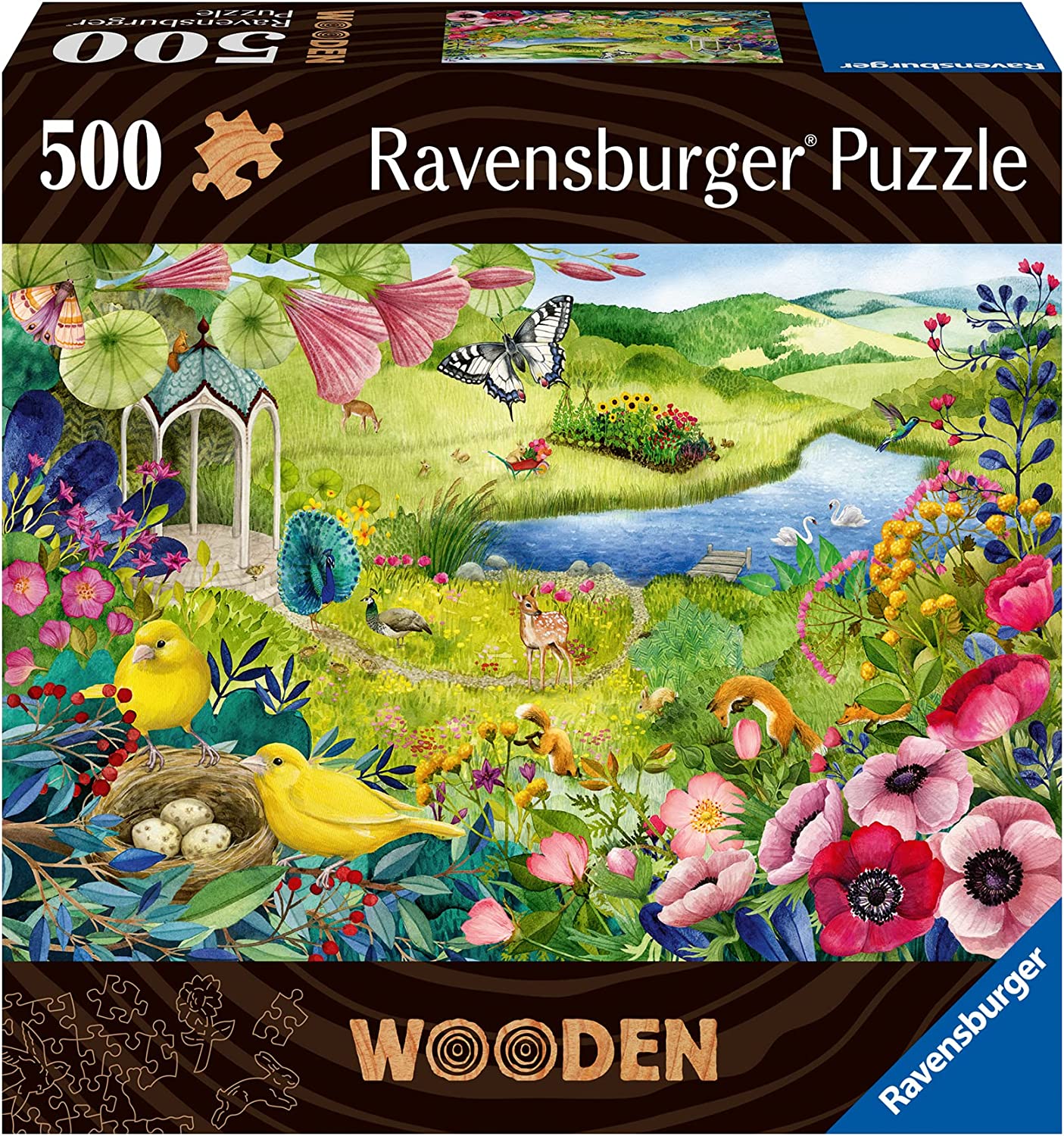 WOODEN - A Kertben - FA kirakó! Ravensburger 500 darabos kirakó puzzle (RA-17513 4005556175130) - puzzlegarden