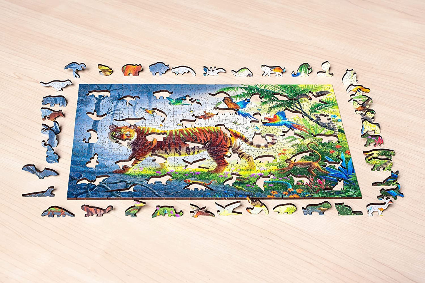 WOODEN - Tigris - dzsungel - FA kirakó! Ravensburger 500 darabos kirakó puzzle (RA - 17514) - puzzlegarden