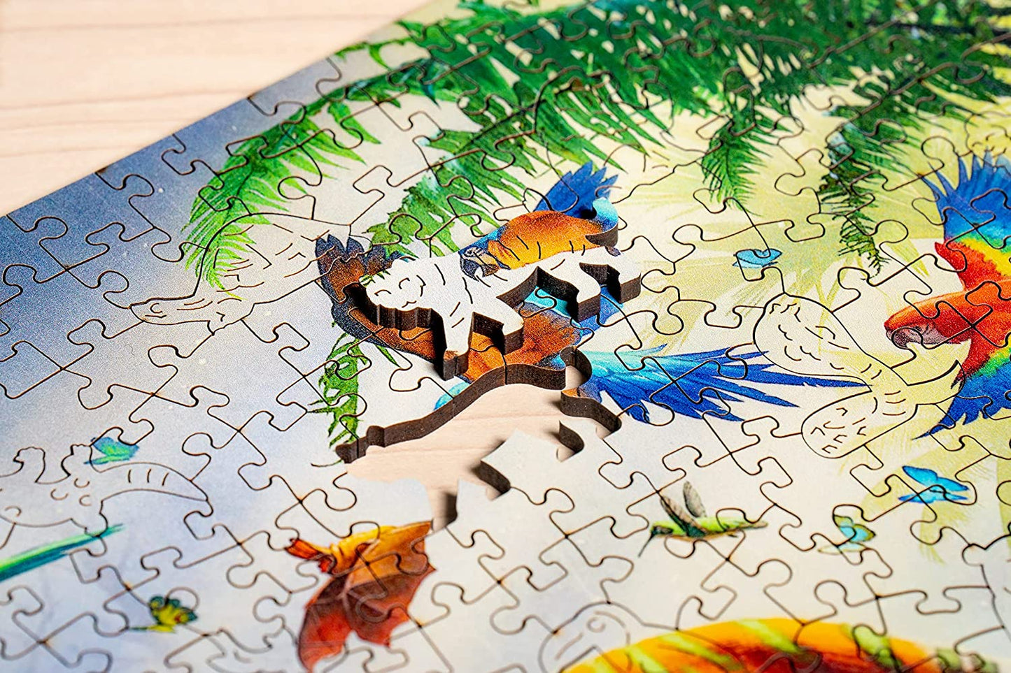WOODEN - Tigris - dzsungel - FA kirakó! Ravensburger 500 darabos kirakó puzzle (RA - 17514) - puzzlegarden