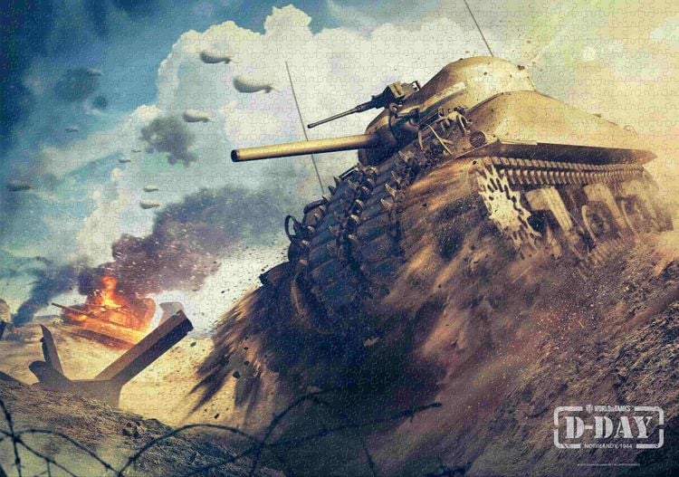 World of Tanks - D - Day, Normandia 1944 Good Loot 1000 darabos kirakó puzzle (GL - 5908305247524) - puzzlegarden