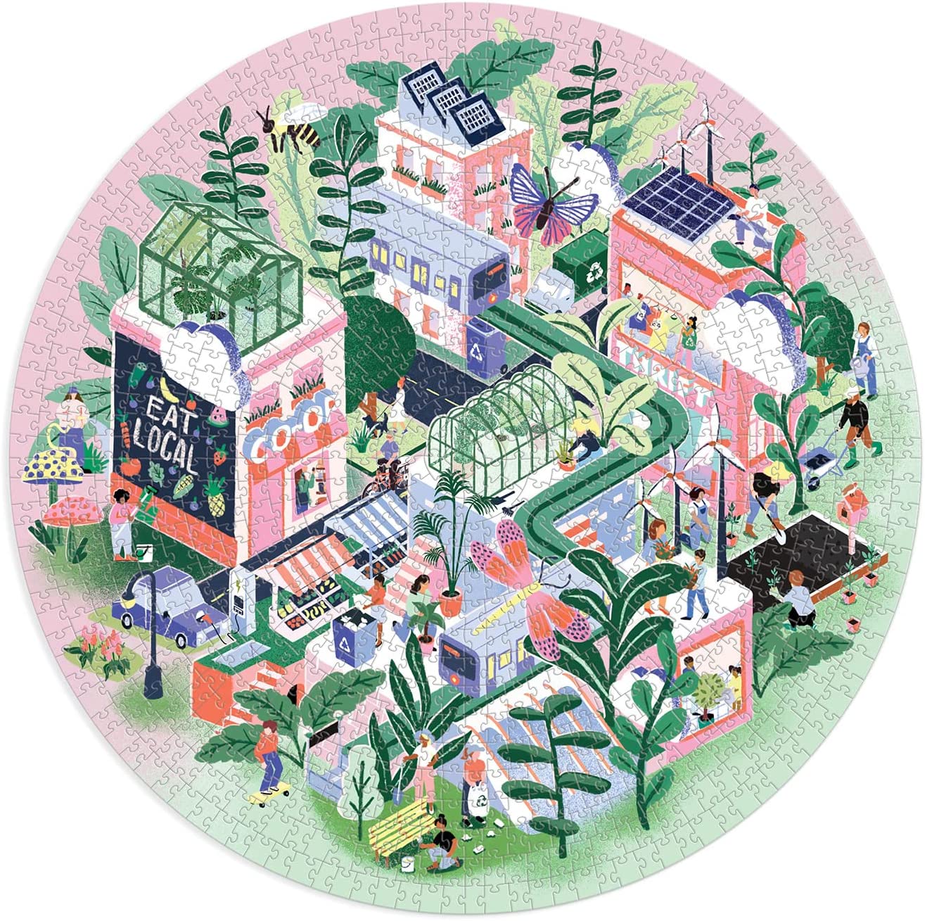 Zöld Város Galison 1000 darabos kirakó puzzle (GA - M070621G) - puzzlegarden
