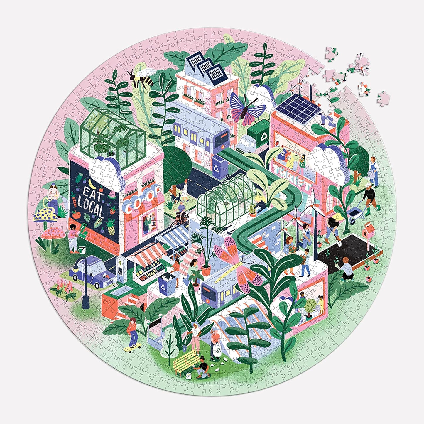 Zöld Város Galison 1000 darabos kirakó puzzle (GA - M070621G) - puzzlegarden